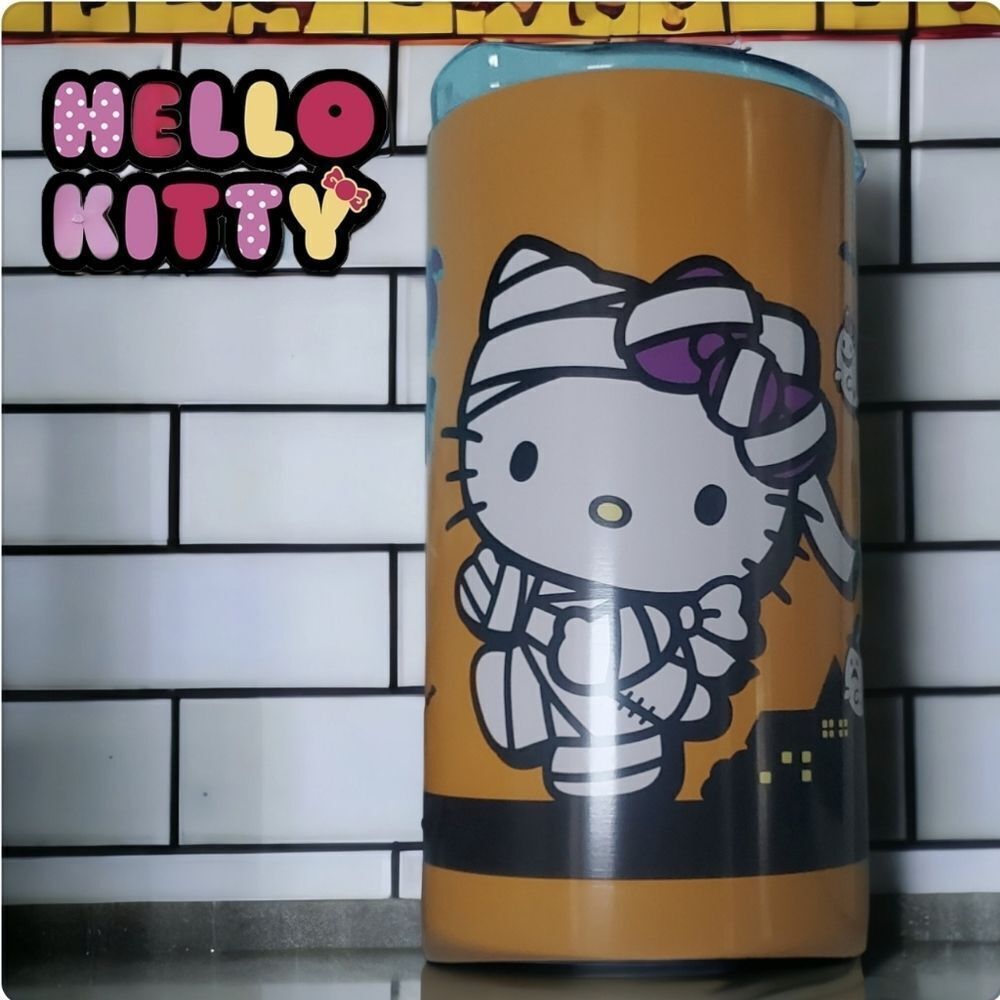 Hello Kitty Halloween Mummy Travel Large Insulated Stainless Steel Tumbler